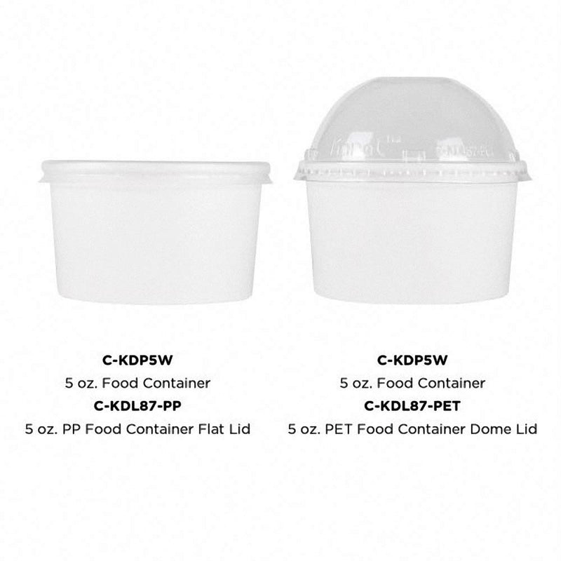 Karat C-KDP5W 5 Oz Paper Food Container, No Lid, White, Case of 1,000 (Open Box)
