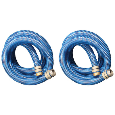 Apache 98106501 2 Inch Diameter 20 Foot PVC Flexible Pool Hose, Blue (2 Pack)