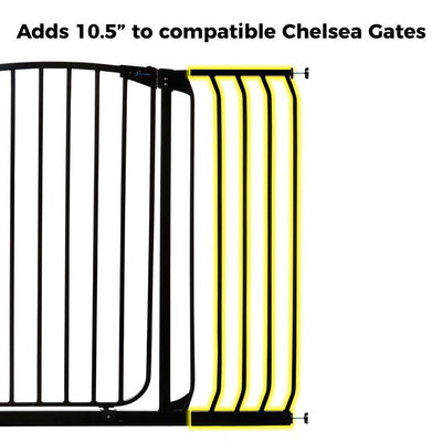 Dreambaby Chelsea 10.5 Inch Extra Tall Baby and Pet Safety Gate Extension, Black - VMInnovations