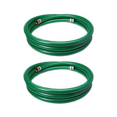 Apache 98128010 1.5" Diameter 20' Long PVC Style G Suction Hose, Green (2 Pack) - VMInnovations