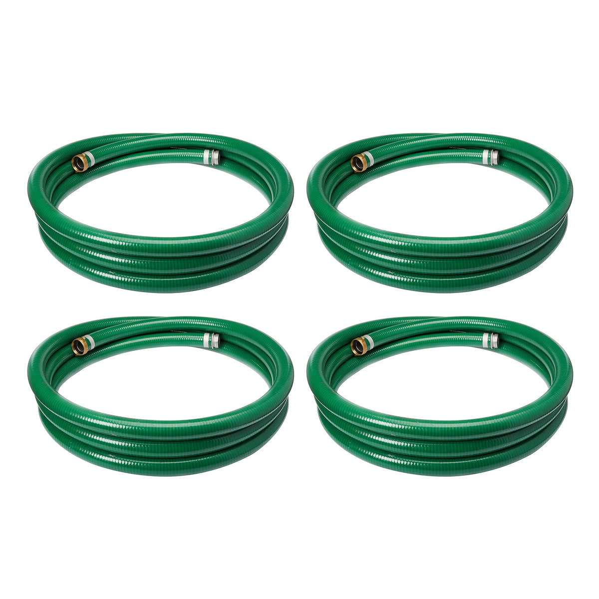 Apache 98128010 1.5" Diameter 20' Long PVC Style G Suction Hose, Green (4 Pack)