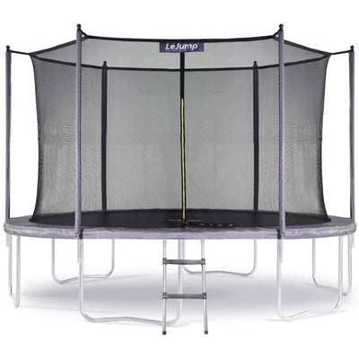 LeJump Skysurf Series Backyard Outdoor Trampoline w/ Enclosure & Ladder, 12 Ft