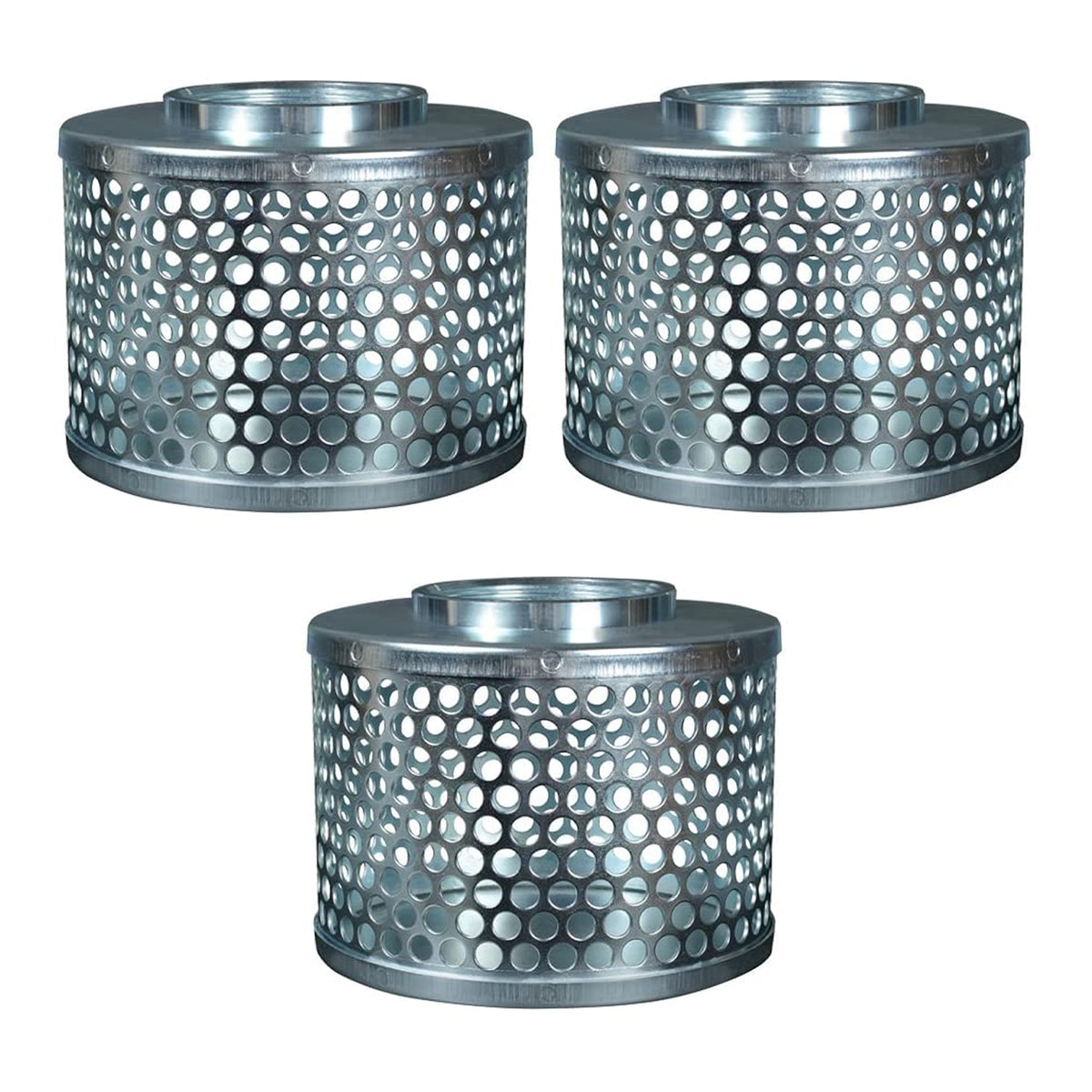 Apache 70001500 Rust-Resistant Plated Steel Suction Strainer, Silver  (3 Pack)