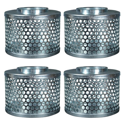 Apache 70001500 Rust-Resistant Plated Steel Suction Strainer, Silver (4 Pack) - VMInnovations