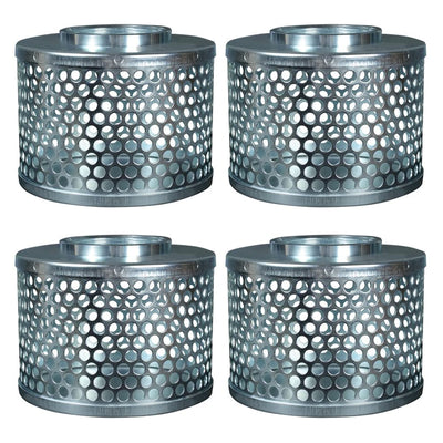 Apache 70001500 Rust-Resistant Plated Steel Suction Strainer, Silver (4 Pack)