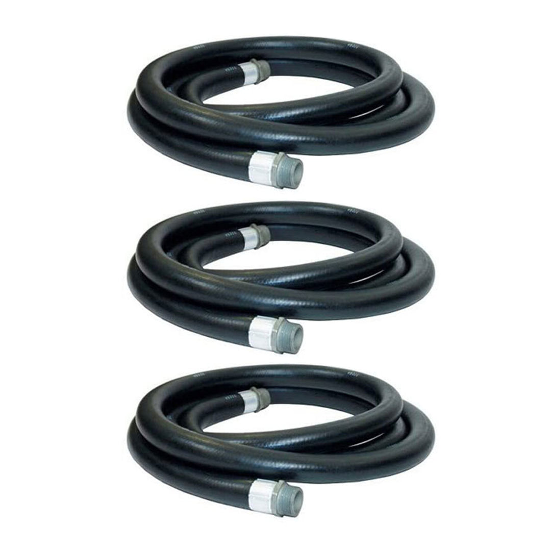 Apache 1 Inch Diameter 20 Foot Length 60 PSI Farm Fuel Transfer Hose (3 Pack)