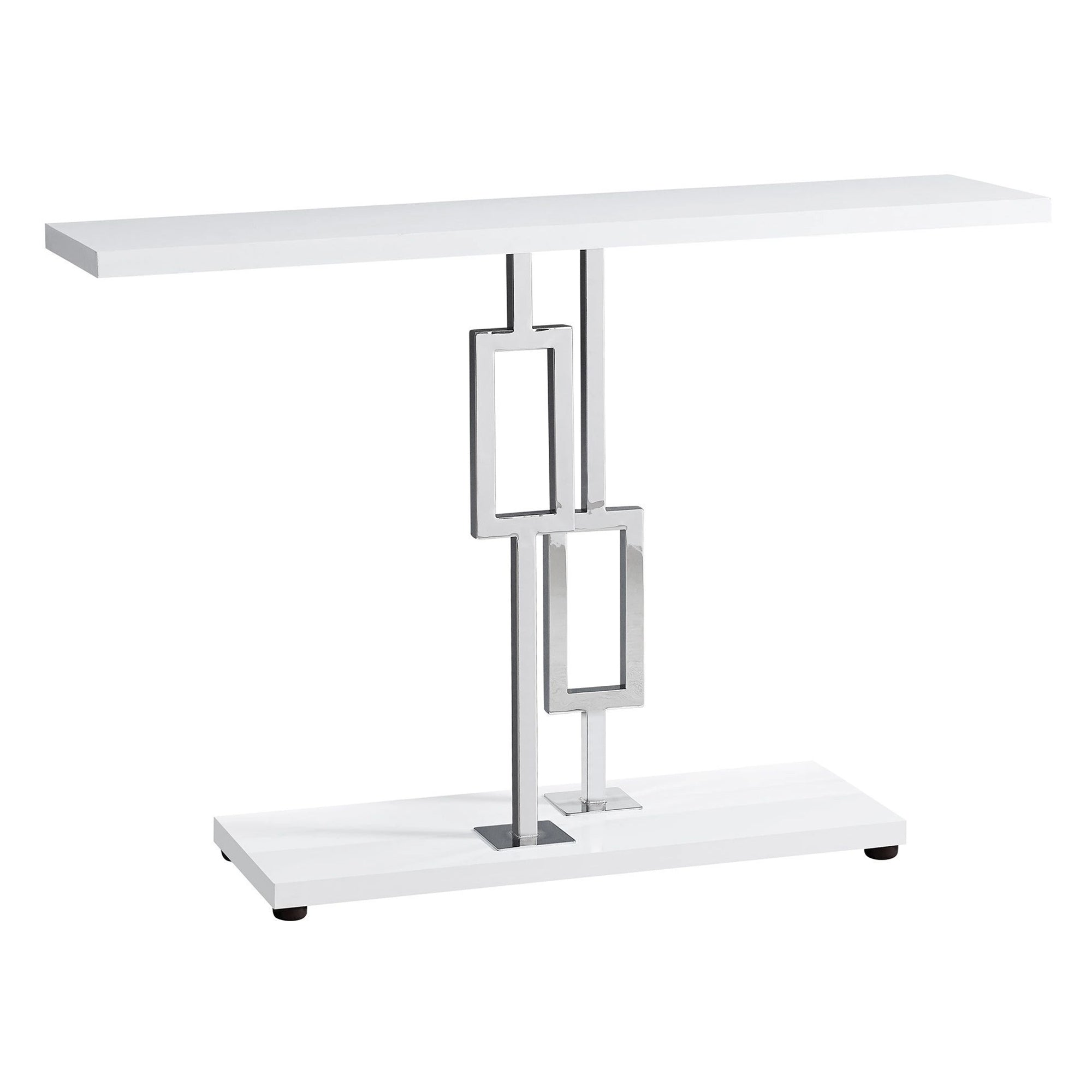Monarch Specialties 47In Geometric Metal Base Console Accent Table, White (Used) - VMInnovations