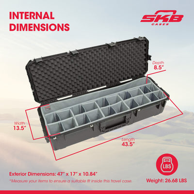 SKB Cases 43.5In Waterproof Case with Think Tank Designed Dividers, Black (Used)