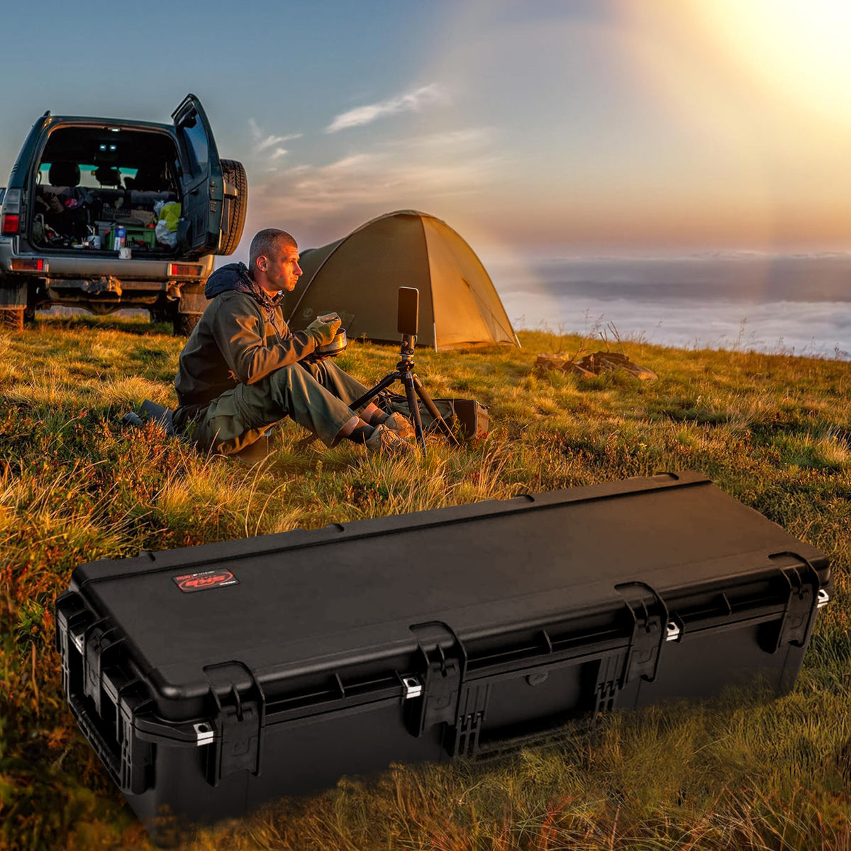 SKB Cases 43.5In Waterproof Case with Think Tank Designed Dividers, Black (Used)