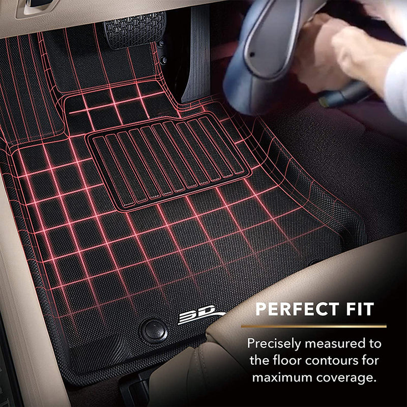 3D MAXpider Custom Fit Floor Mat Liners, 16- 21 Tesla 6 Seat Model X (Used)