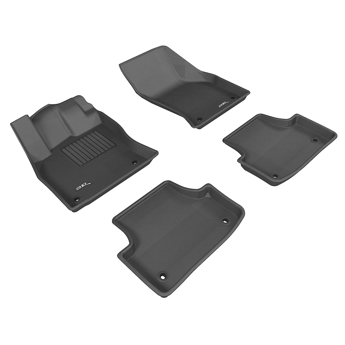 3D MAXpider Kagu Series Custom Floor Mat Liner Set, 2015-2020 Audi A3/S3, Black