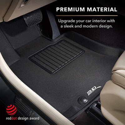 3D MAXpider Kagu Series Front Row Floor Mats, 2014-2019 Toyota Highlander, Black - VMInnovations