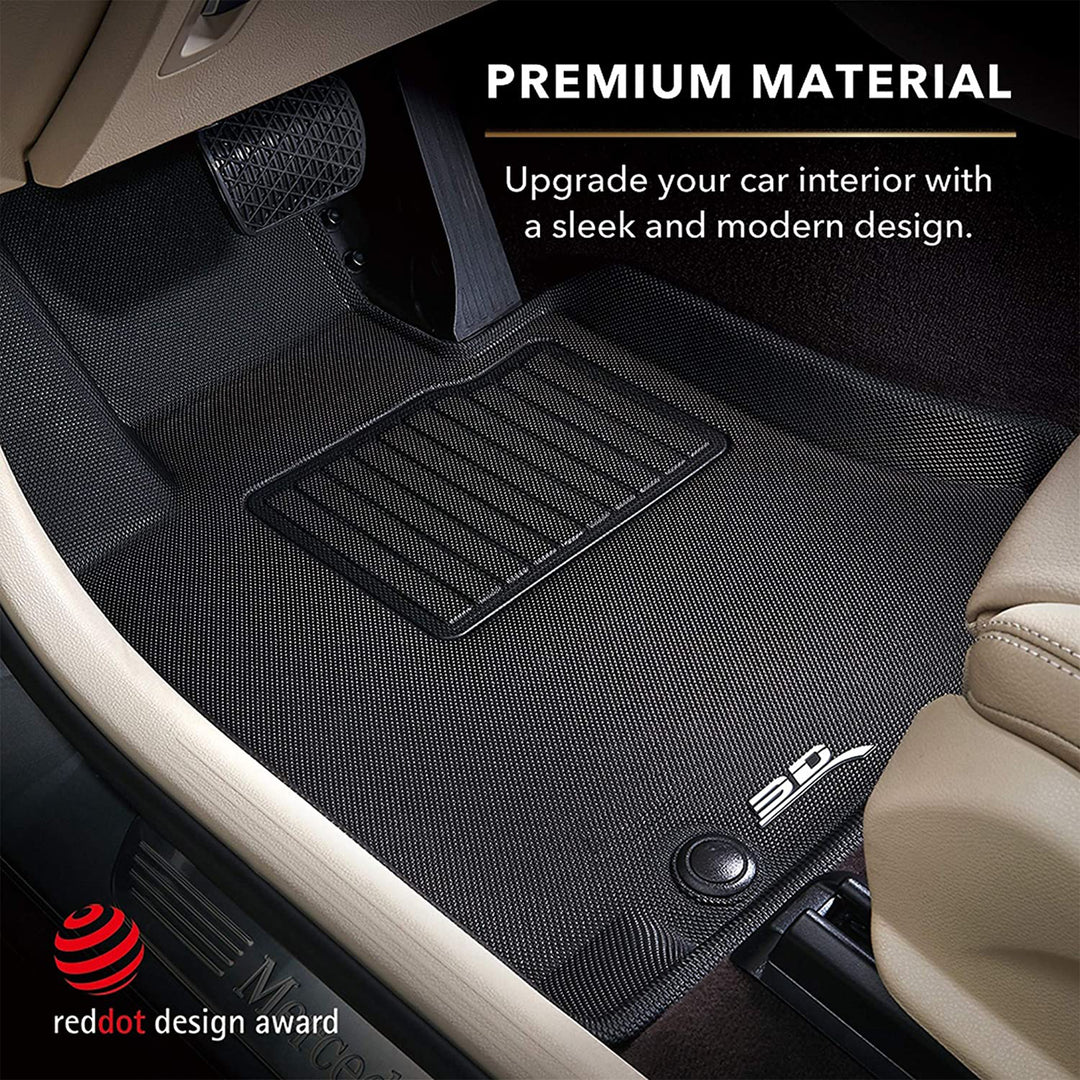 3D MAXpider Kagu Series Front Row Floor Mats, 2014-2019 Toyota Highlander, Black