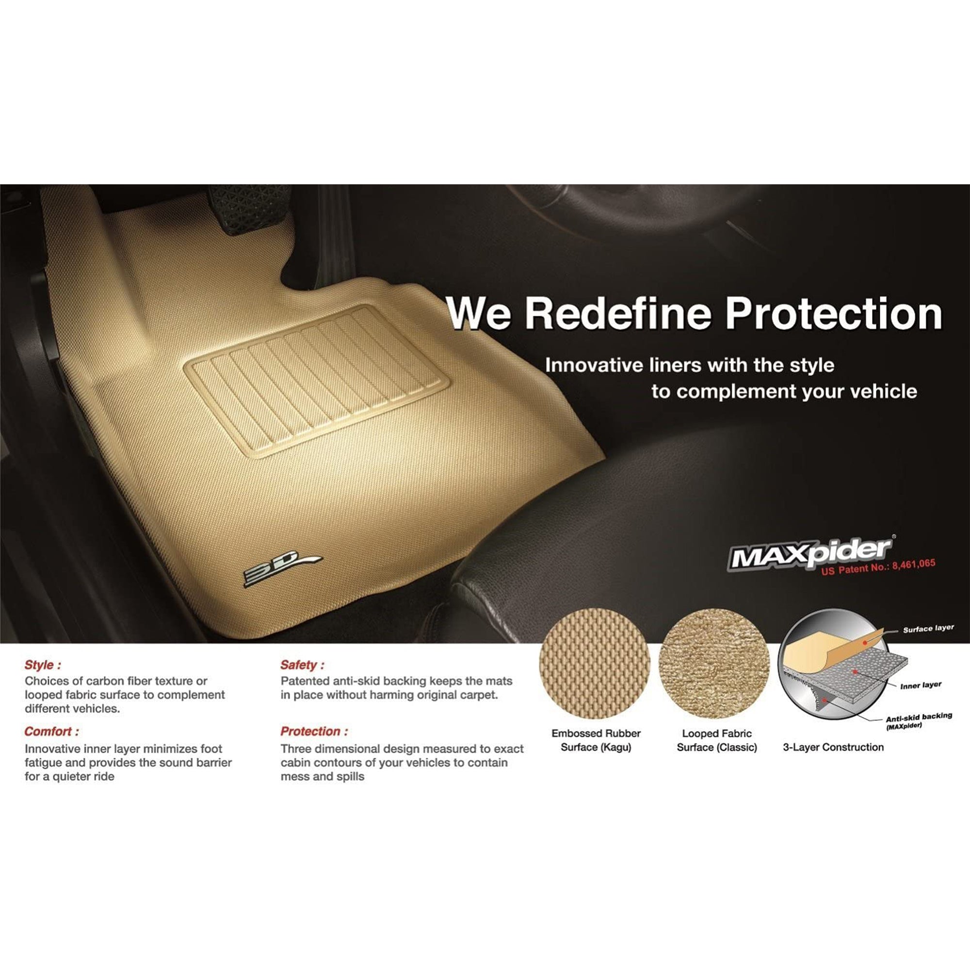 3D MAXpider Kagu Series All-Weather Cargo Mat Liner for 2010-2021 Toyota 4Runner - VMInnovations