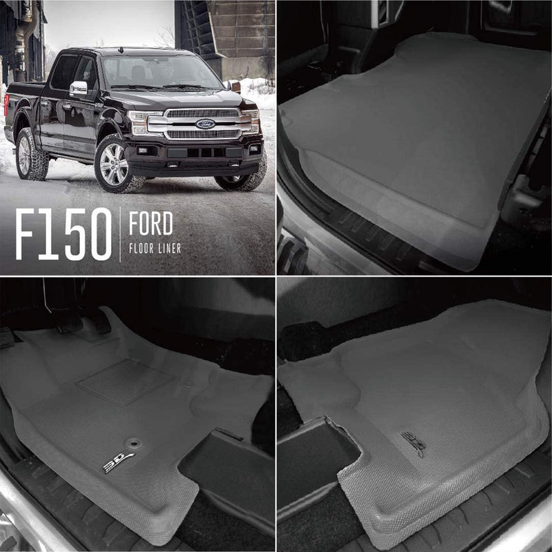 3D MAXpider Kagu Series Custom Floor Mat Set, 2015-2022 Ford F150, 1st/2nd Row