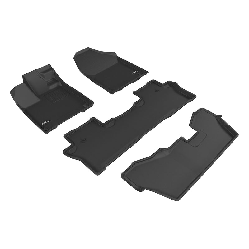 3D MAXpider Kagu Series Custom Floor Mat Liner Set for 2016 to 2021 Honda Pilot