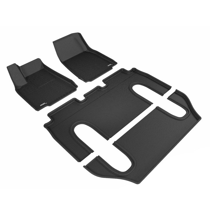 3D MAXpider Custom Fit Floor Mat Liners, 16- 21 Tesla 6 Seat Model X (Used)