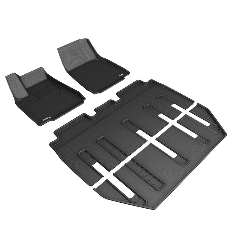3D MAXpider Kagu Series Custom Fit Floor Mat Liners, 17- 21 Tesla 7 Seat Model X