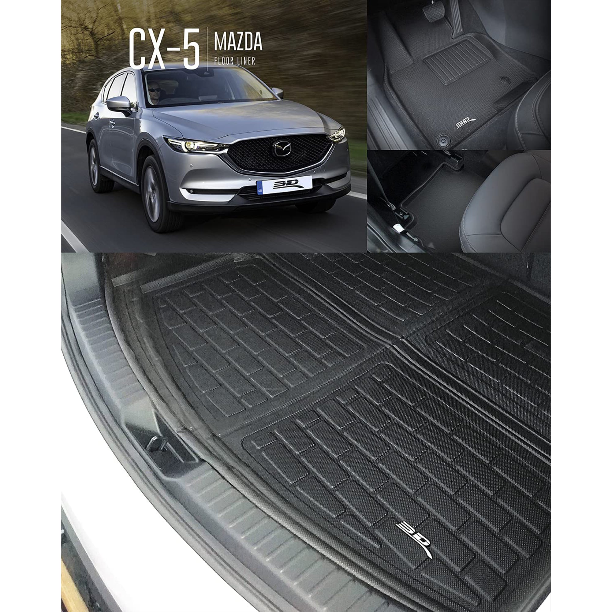3D MAXpider All-Weather Cargo Mat Liner for 2017-2023 Mazda CX-5 (Open Box)