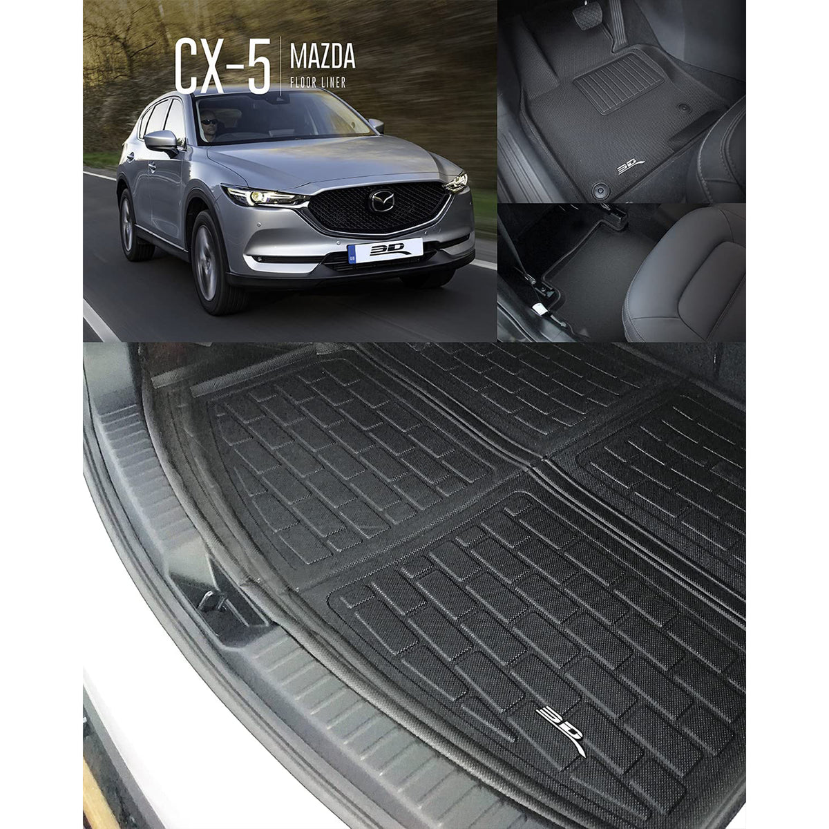 3D MAXpider All-Weather Cargo Mat Liner for 2017-2023 Mazda CX-5 (Open Box)