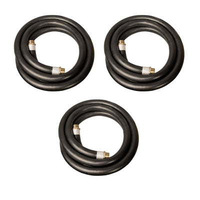 Apache 98108455 3/4 In Diameter 12 Foot 60 PSI Farm Fuel Transfer Hose (3 Pack) - VMInnovations