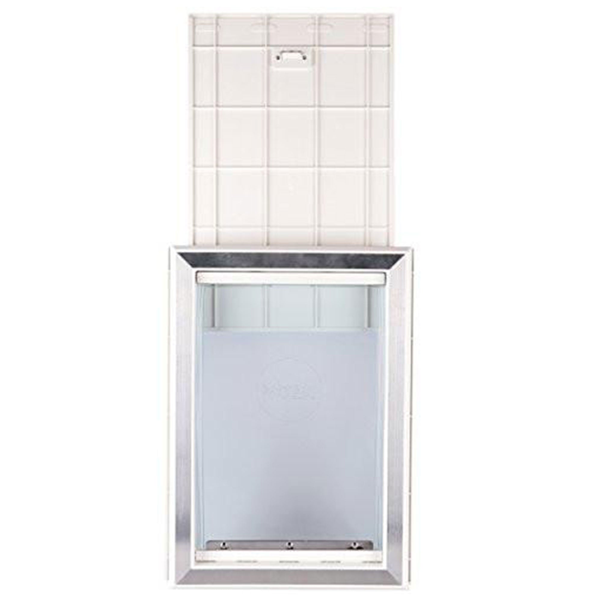 BarksBar 2 Way Dog Door with Aluminum Lining and Locking Sliding Panel, Large