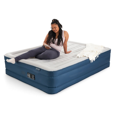 Insta-Bed Whispair 18 Inch Queen Size Air Mattress with Internal Pump (Used) - VMInnovations