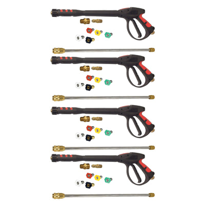 Apache 99023802 4000 psi Metric Pressure Washer Gun Replacement, Black (4 Pack)