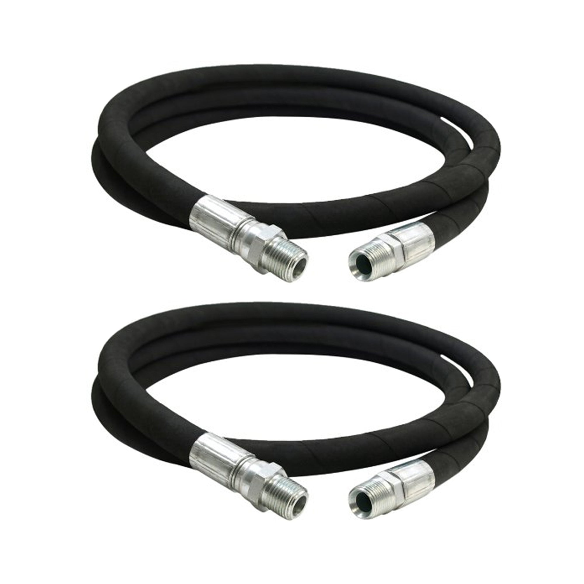 Apache 98398625 1/2 x 96 Inch Hydraulic Hose Assembly, Male Swivel (2 Pack) - VMInnovations