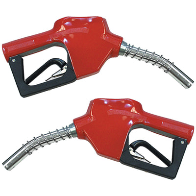 Apache 3/4 Inch Connection Automatic Shut Off Fuel Pump Nozzle, Red (2 Pack) - VMInnovations