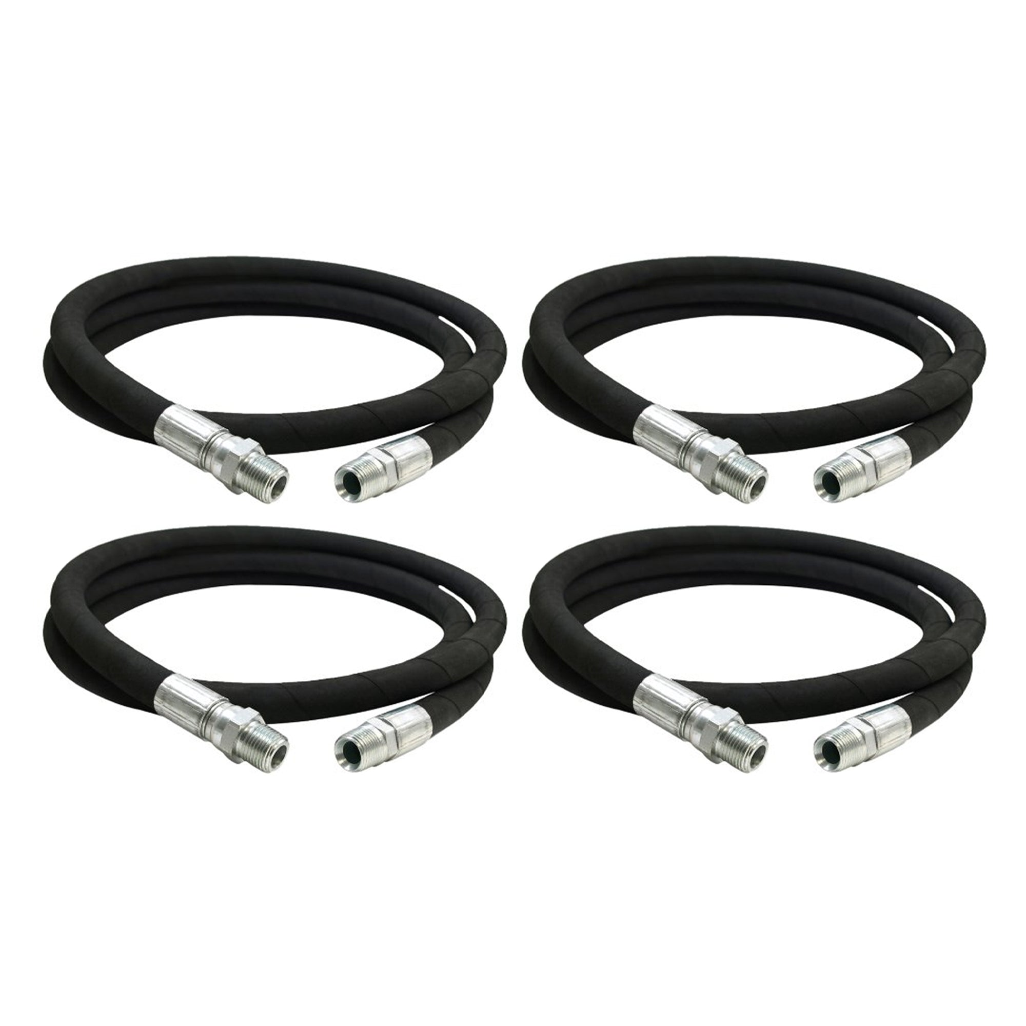 Apache 98398625 1/2 x 96 Inch Hydraulic Hose Assembly, Male Swivel (4 Pack) - VMInnovations