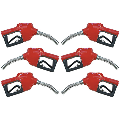 Apache 3/4 Inch Connection Automatic Shut Off Fuel Pump Nozzle, Red (6 Pack) - VMInnovations