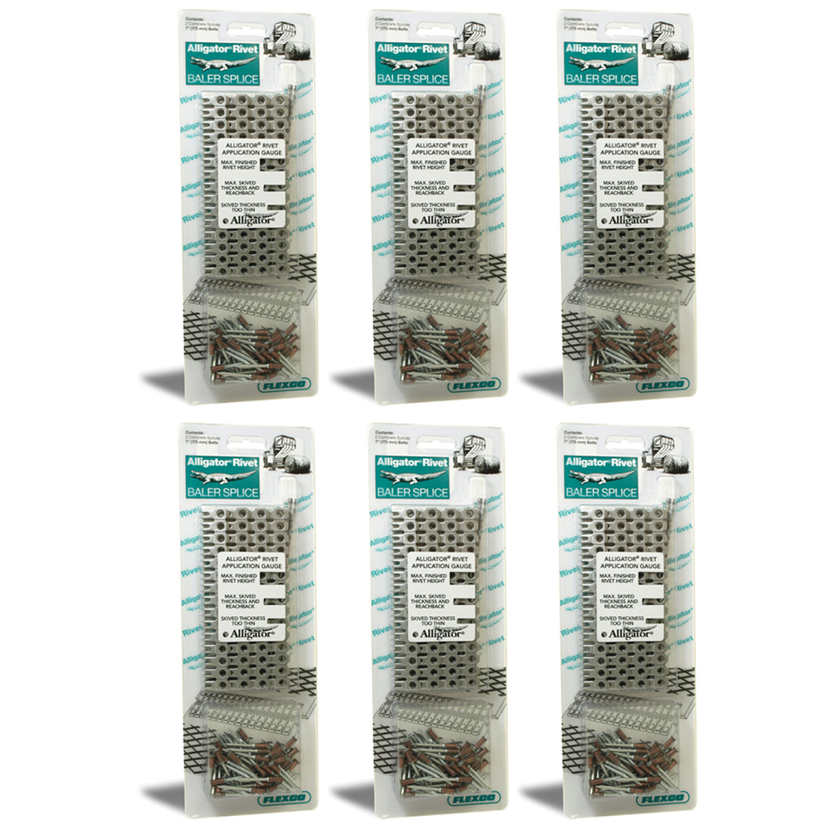 Apache 25085381 Stainless Steel Alligator 7 Inch Rivet Belt Fastener (12 Pack)