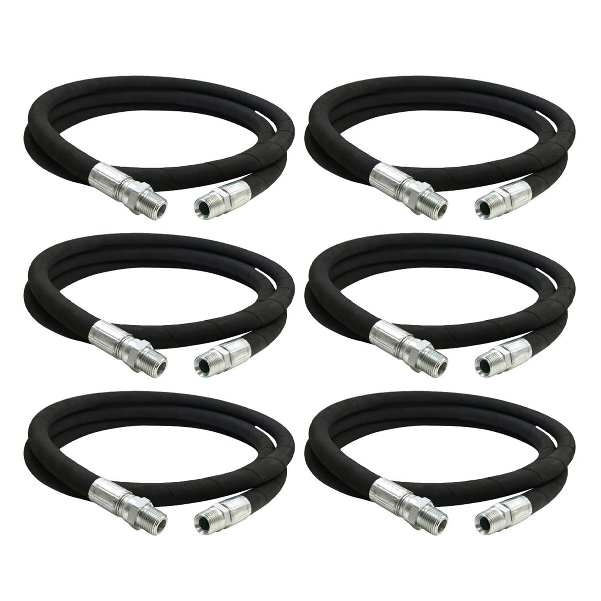Apache 98398625 1/2 x 96 Inch Hydraulic Hose Assembly, Male Swivel (6 Pack)
