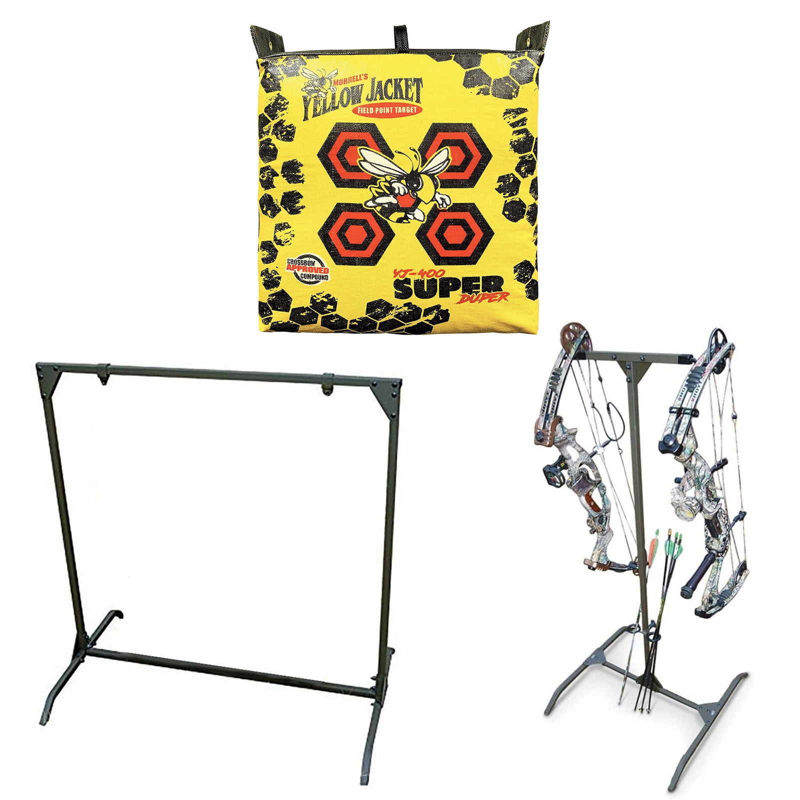 Morrell Yellow Jacket Field Archery Bag Target w/ Bow Shooting Stand and Storage - VMInnovations