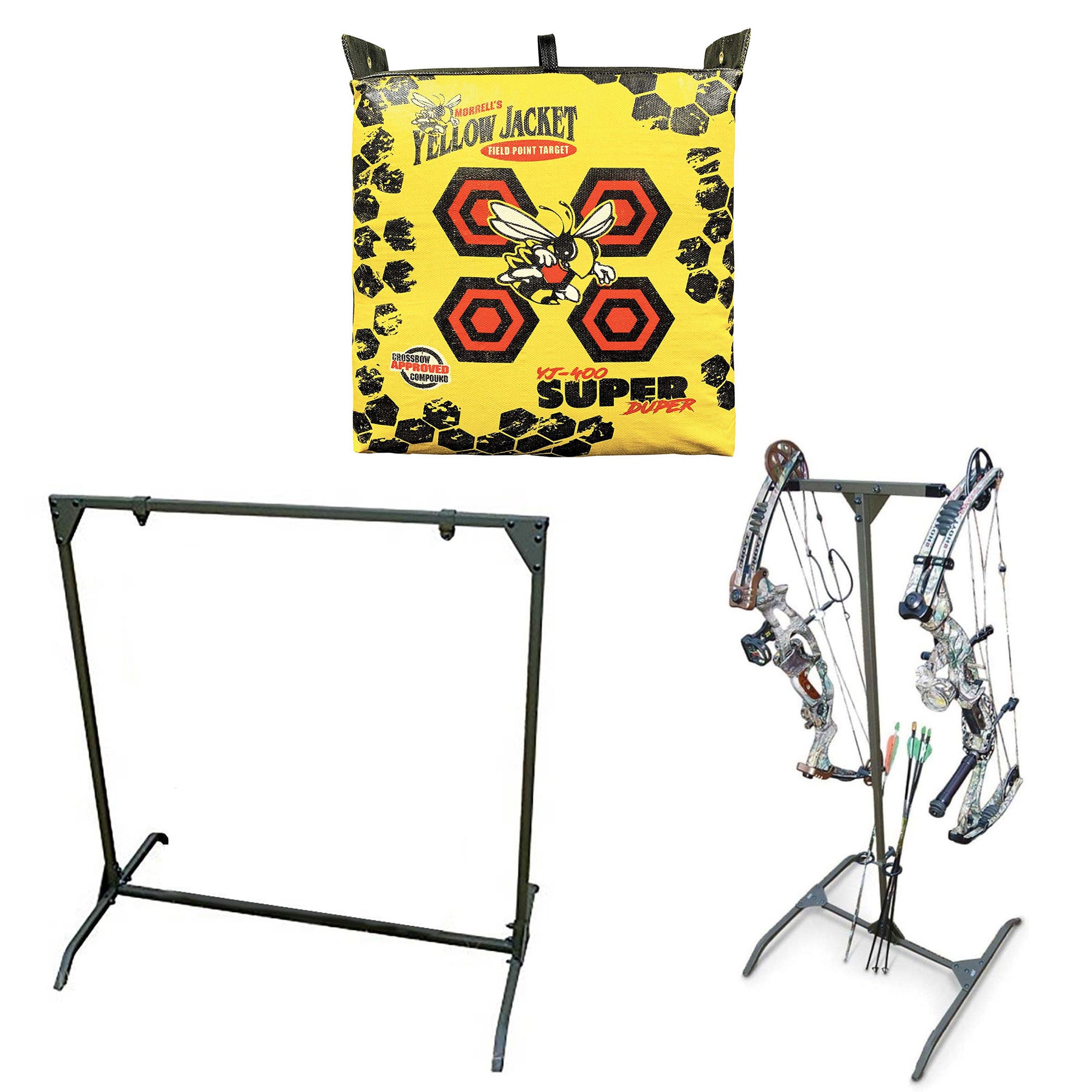 Morrell Yellow Jacket Field Archery Bag Target w/ Bow Shooting Stand and Storage - VMInnovations
