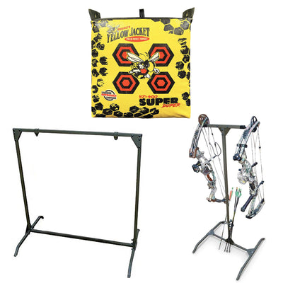 Morrell Yellow Jacket Field Archery Bag Target w/ Bow Shooting Stand and Storage - VMInnovations