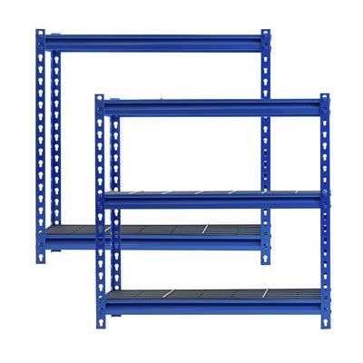 Muscle Rack 60 Inch 5 Tier Boltless Adjustable Steel Shelving Storage Unit, Blue