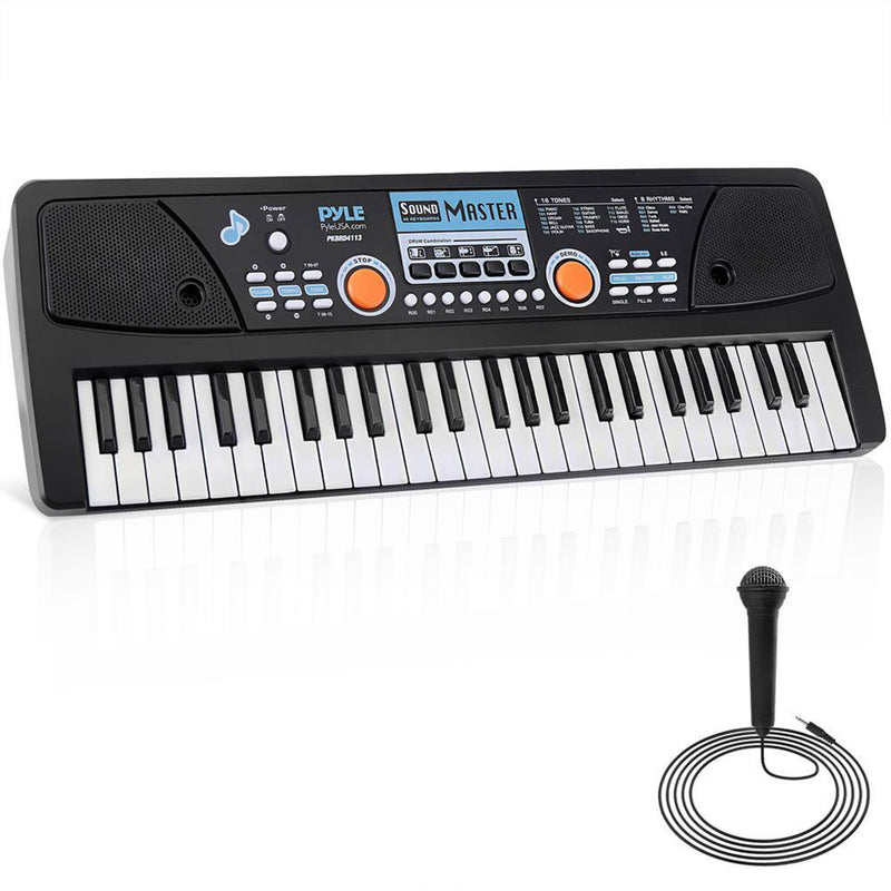 Pyle Electric 49 Key 2 In 1 Karaoke Piano Keyboard & Microphone (Open Box)