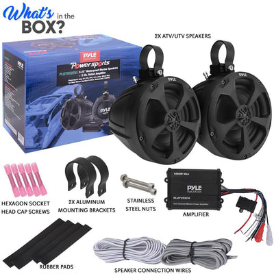 Pyle 5.25 Inch 1,000 Watt 2 Channel Off Road Boat and ATV Speakers (For Parts)