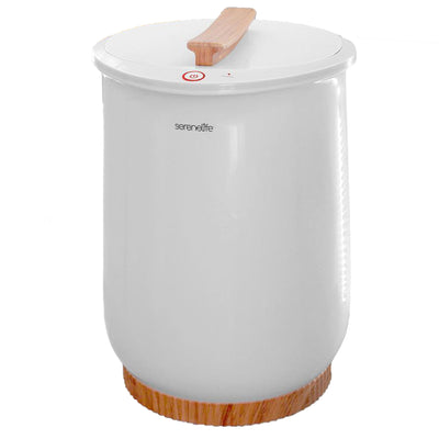 SereneLife Electric Bathroom Spa Bucket Towel Warmer for Bathrobes, White (Used) - VMInnovations