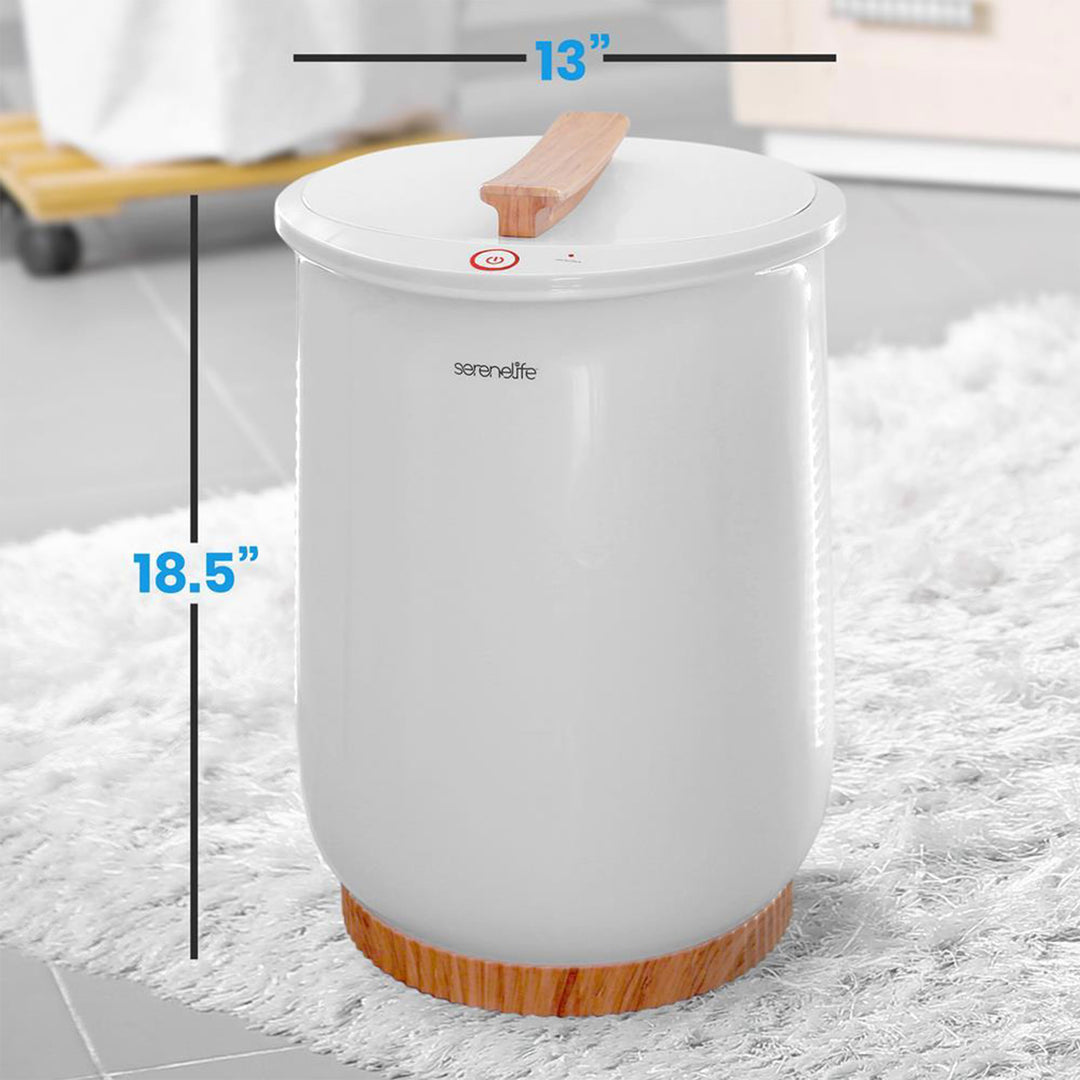 SereneLife Luxury Electric Bathroom Spa Bucket Towel Warmer for Bathrobes, White (4 Pack) - VMInnovations