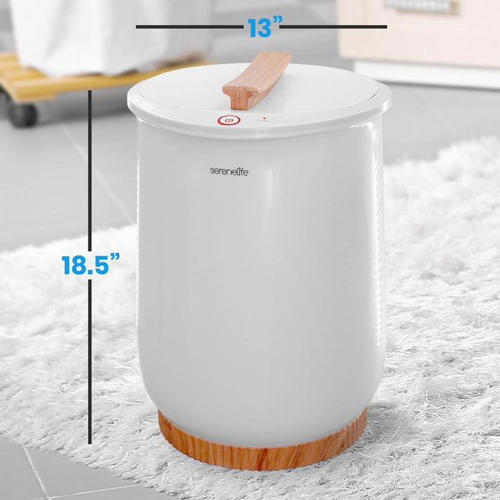 SereneLife Luxury Electric Bathroom Spa Bucket Towel Warmer for Bathrobes, White (4 Pack) - VMInnovations