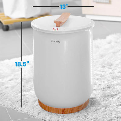 SereneLife Luxury Electric Bathroom Spa Bucket Towel Warmer for Bathrobes, White (4 Pack) - VMInnovations