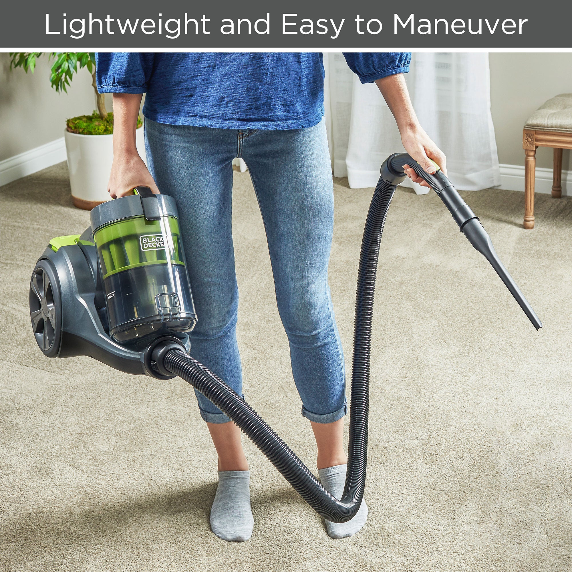 Black and Decker Bagless Multi Cyclonic Canister Vacuum Cleaner, (For Parts)