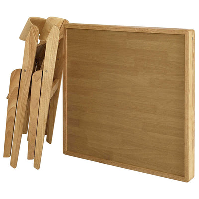 Stackmore Juvenile Kids Folding 3 Pc Wood Table and Chair Furniture Set (Used)