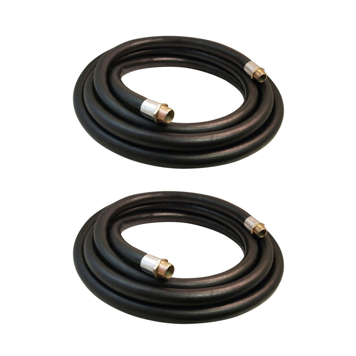 Apache 3/4 Inch Diameter 14 Foot Length Farm Fuel Transfer Hose, Black (2 Pack) - VMInnovations