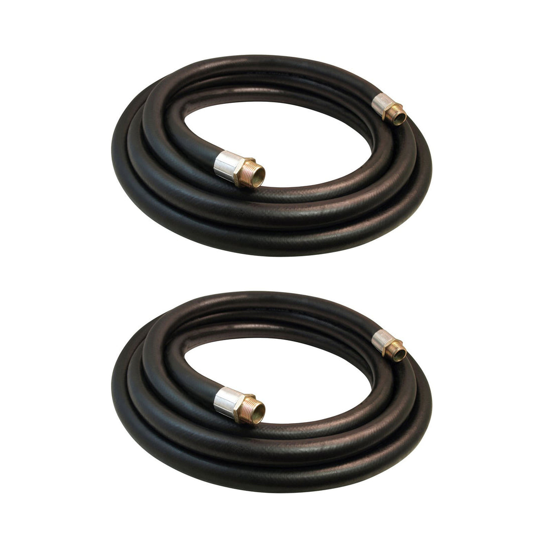 Apache 1 Inch Diameter 14 Foot Length Farm Fuel Transfer Hoses, Black (2 Pack)