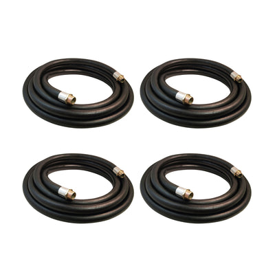 Apache 3/4 Inch Diameter 14 Foot Length Farm Fuel Transfer Hose, Black (4 Pack)