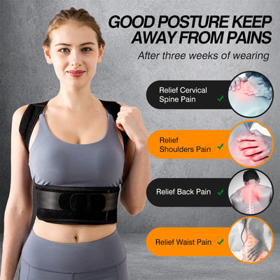 MALOOW Posture Correcting Back Brace for Upper Body Pain Relief, Medium (Used)